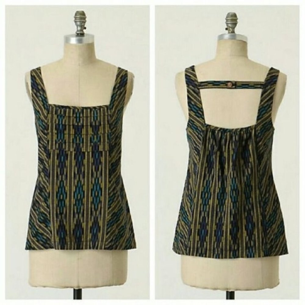 Anthro Edme & Esyllte Chiminu Kata Print Tank Top